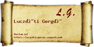 Luczáti Gergő névjegykártya